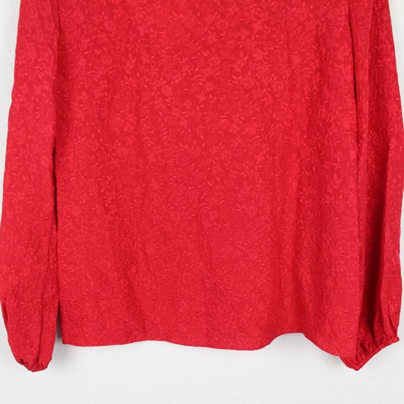 NWT Theory Mock Neck Silk Blouse - Picture 12 of 13